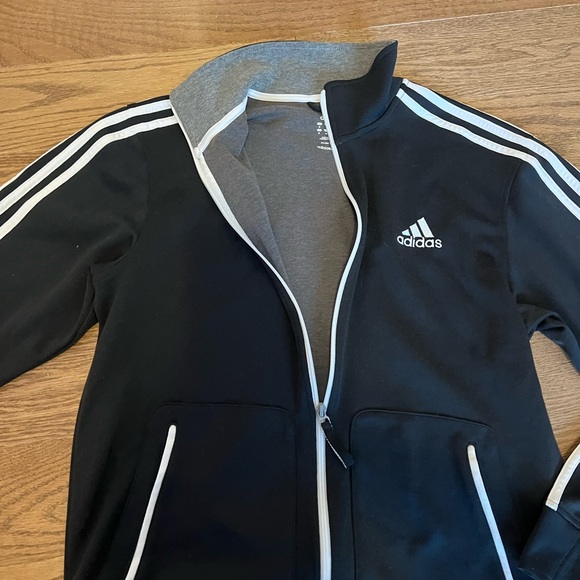 Adidas Black Jacket with White Accents - Picture 3 of 4
